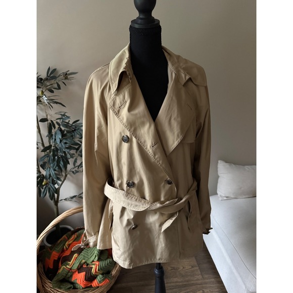 Lauren Ralph Lauren Jackets & Blazers - Lauren Ralph Lauren Tan Khaki Double Breasted Belted Trench Coat Womens XL